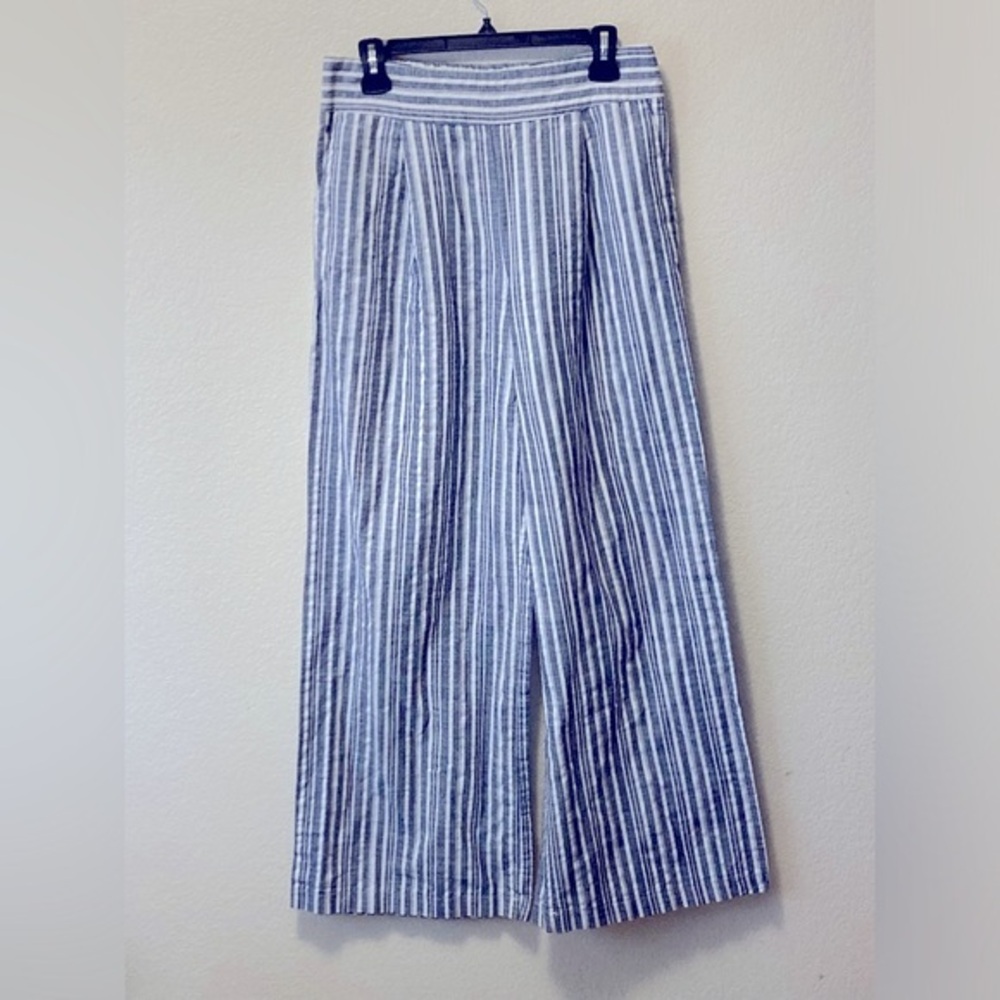 Beachy Boho Pin Stripe Wide Leg linen Pants!